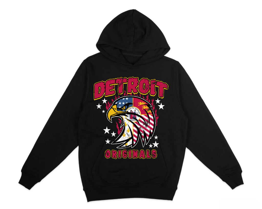 Detroit Originals City Flag x Eagle Hooded Sweatshirt