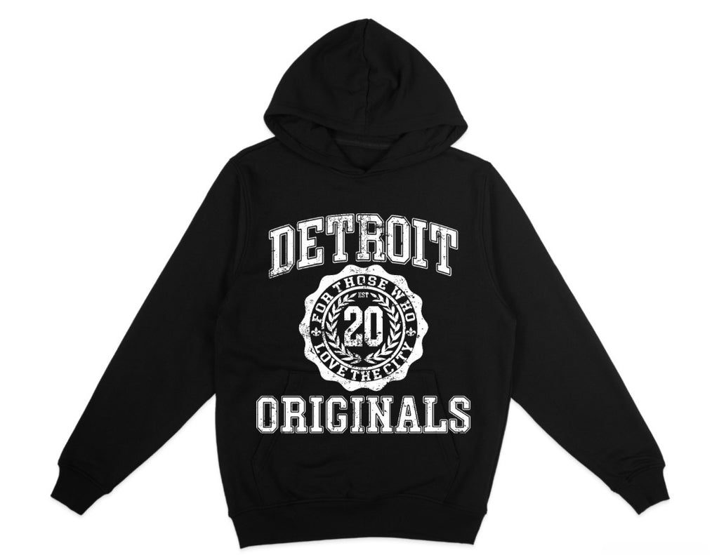 Detroit Originals Collegiate Crest Logo Hooded Sweatshirt
