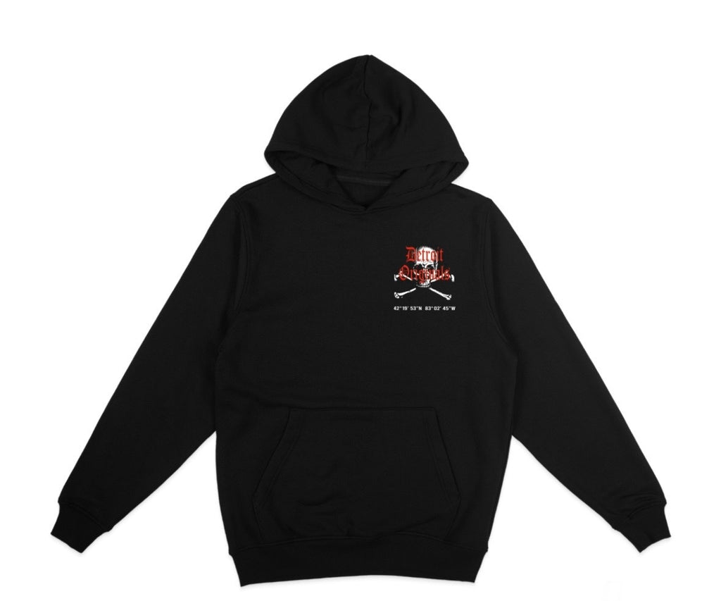 Detroit Originals Skull x Crossbones Coordinates Hooded Sweatshirt