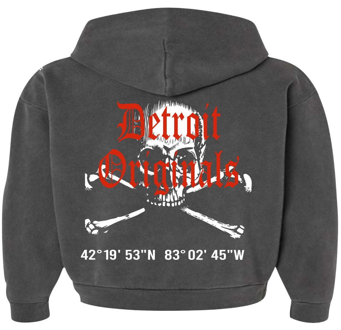 Detroit Originals Skull x Crossbones Coordinates Hooded Sweatshirt