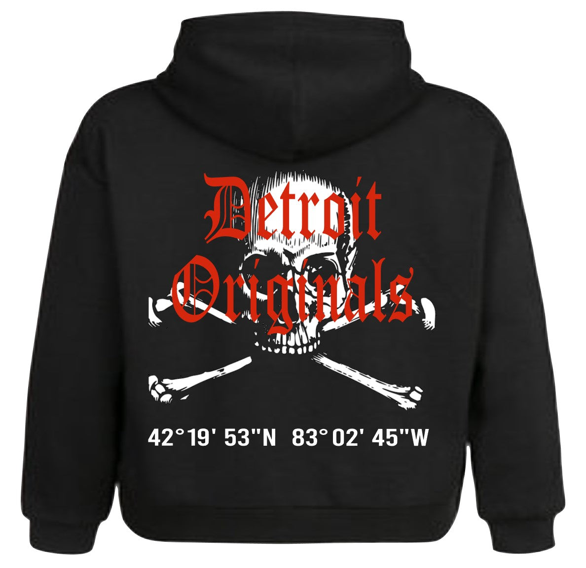 Detroit Originals Skull x Crossbones Coordinates Hooded Sweatshirt