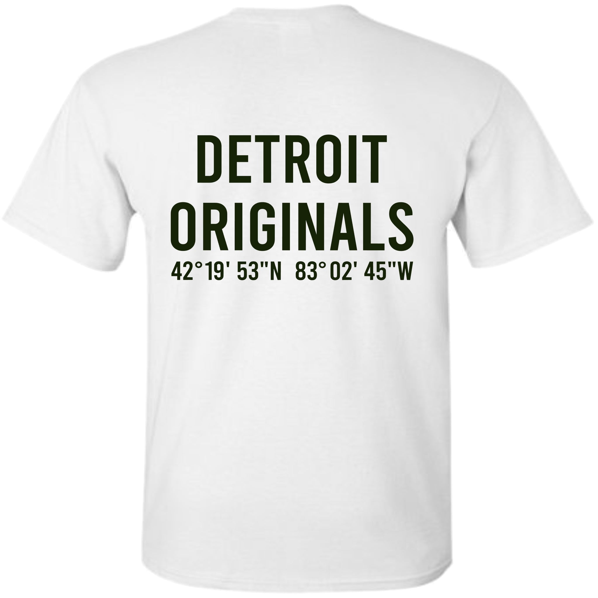  Detroit T-Shirt GPS GEO TAG Coordinates Detroit Shirt