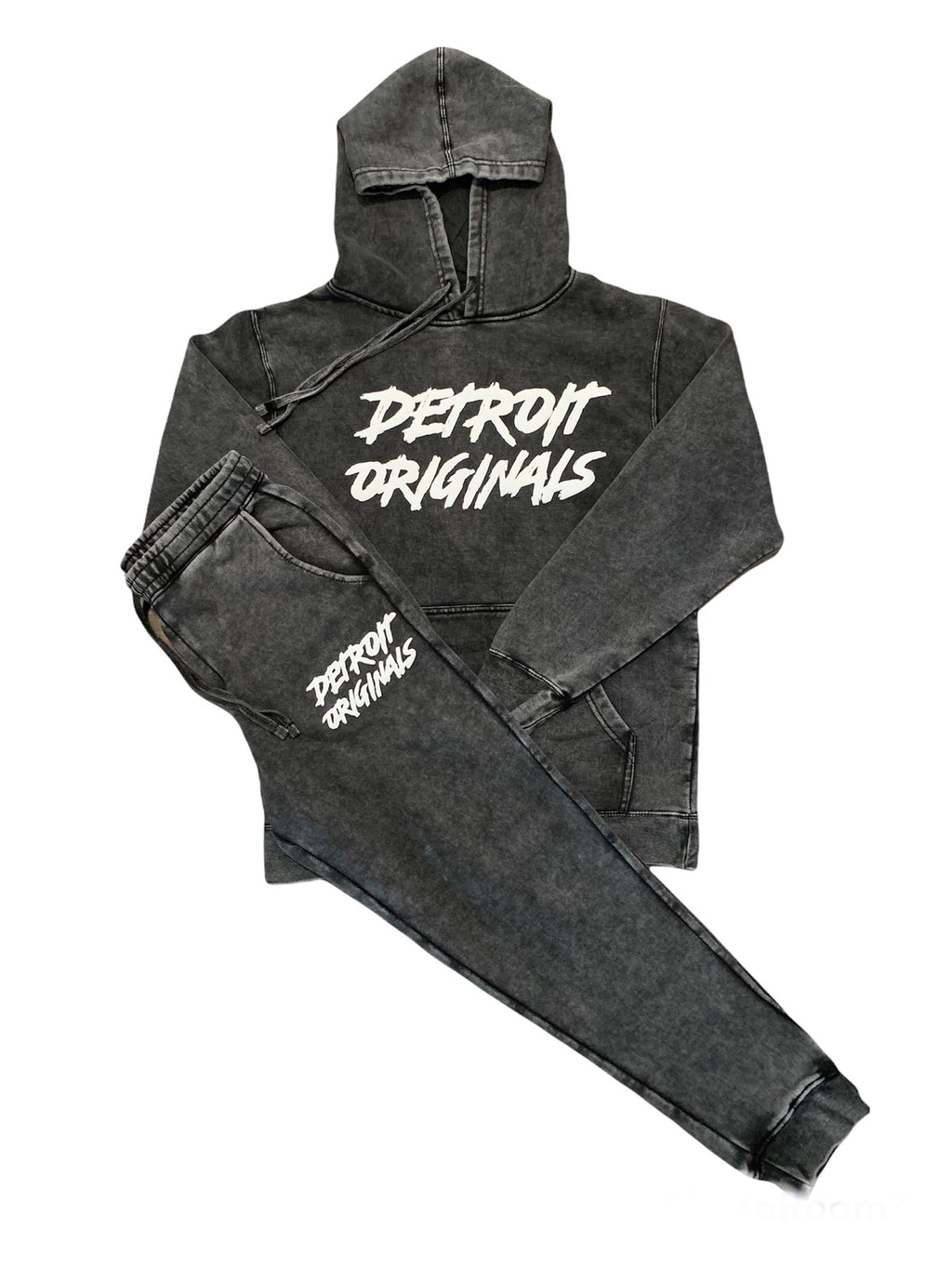 Detroit Originals logo matching fleece hoodie and pants